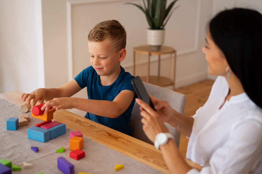 Child completing brain-based neurodevelopmental assessment Wall Township NJ.